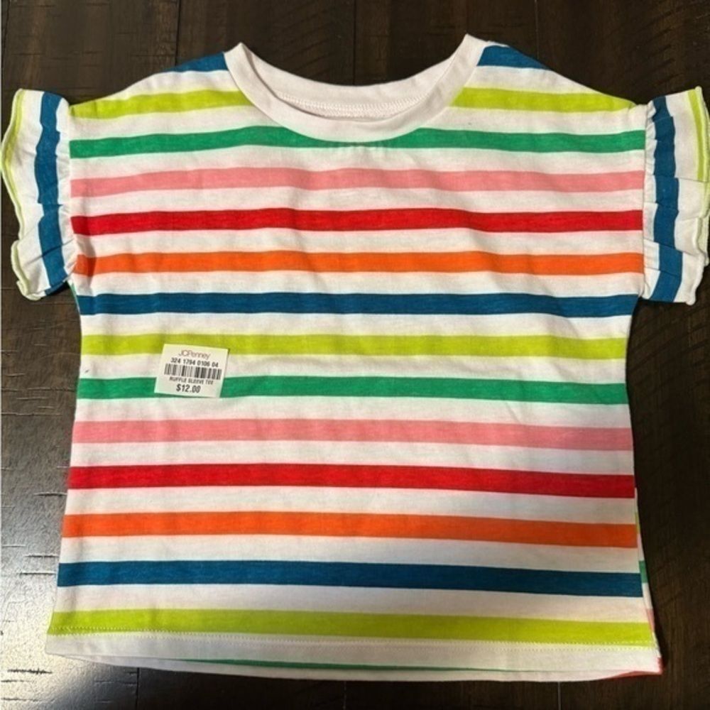 Okie dokie girls summer ruffle sleeve tshirt - NWOT